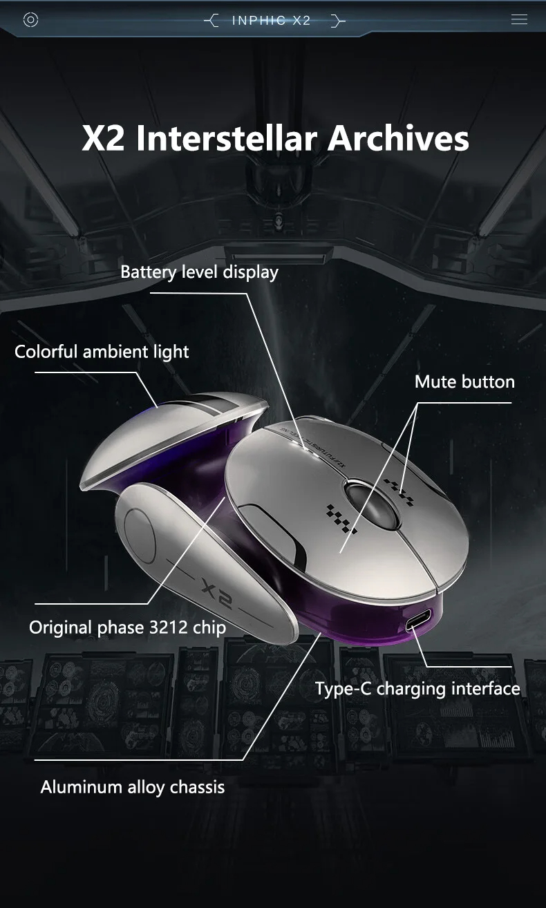 INPHIC-X2-Tri-Mode-Wireless-Gaming-Maus-800-2400DPI-RGB-Licht-24G-WirelessBT40BT50-Stille-Maus-fuuml-2019705-3